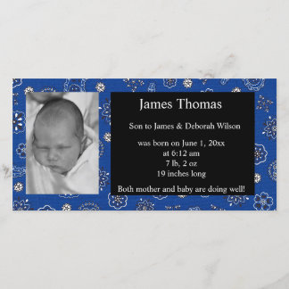 Western Baby Birth Ankündigung