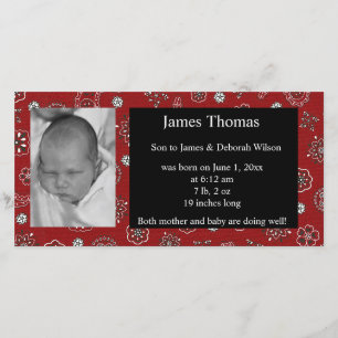 Western Baby Birth Ankündigung