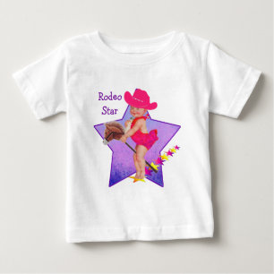 Western Baby Cowgirl am Stick Horse T-shirt