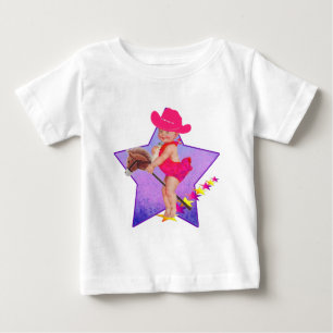 Western Baby Cowgirl am Stick Horse T-shirt