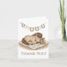 Western Baby Shower Dankeskarte