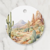 Western Baby Shower Favor Tag Geschenkanhänger (Rückseite)