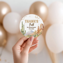 Western Baby Shower Favor Tag Geschenkanhänger