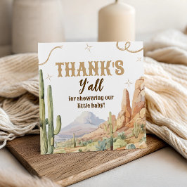 Western Baby Shower Favor Tag Geschenkanhänger