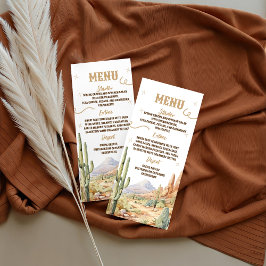 Western Baby Shower Menu Card Menükarte
