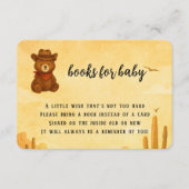 Western Babydusche Cowboy Buchungsanfrage Begleitkarte (Vorderseite)