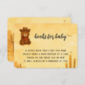 Western Babydusche Cowboy Buchungsanfrage Begleitkarte (Vorne/Hinten)