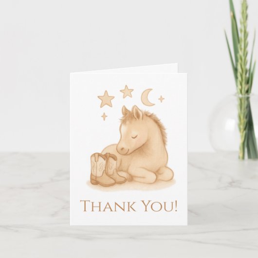 Western Babydusche Dankeskarte (Vorderseite)