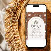 Western Babydusche Einladung