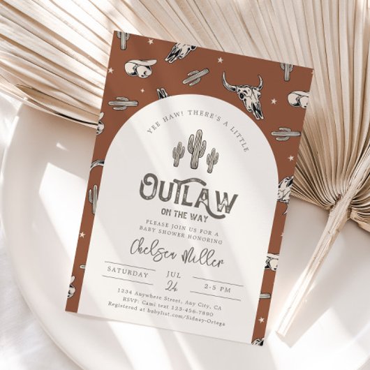 Western Babydusche Einladung