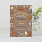 Western Babydusche Einladung | Südwest Baby (Stehend Vorderseite)