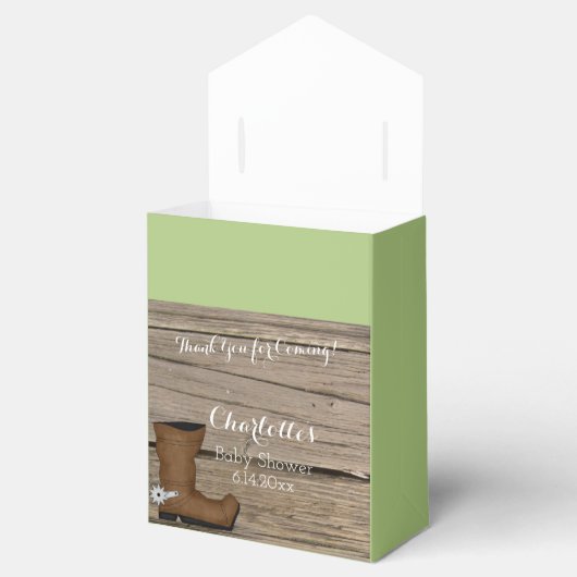 Western Babydusche Geschenkschachtel (Geöffnet)