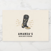 Western Bachelorette Mini-Flasche Alkoholflaschenetikett (Einzelnes Label)