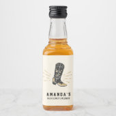 Western Bachelorette Mini-Flasche Alkoholflaschenetikett (Vorderseite)