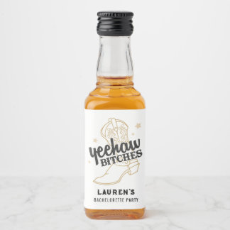 Western Bachelorette Mini Flasche Gefallen Alkoholflaschenetikett