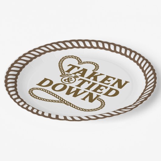 Western Bachelorette Pappteller (Schrägansicht)