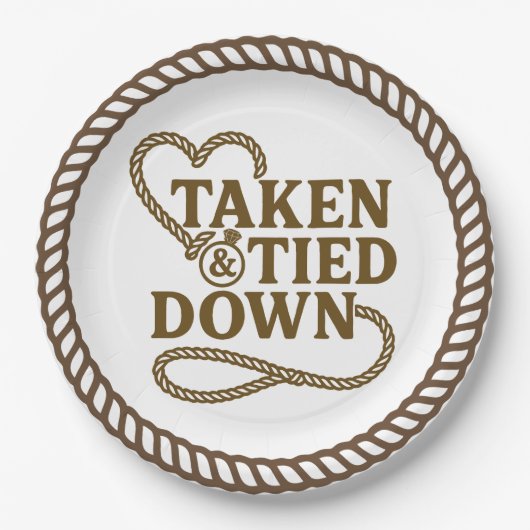 Western Bachelorette Pappteller (Vorderseite)