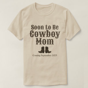 Western bald Cowboy Vater Ankündigung T-Shirt