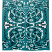 Western Bandana drucken jeden Farbduschvorhang Duschvorhang (Vorderseite)