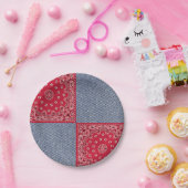 Western Bandana und Blue Jean Print Pappteller (Party)