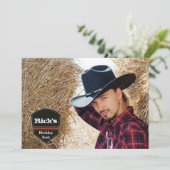 Western Banner Foto Einladung (Stehend Vorderseite)