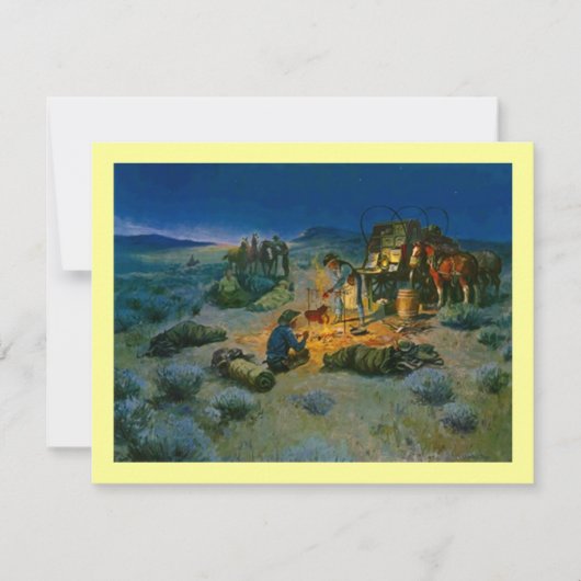 WESTERN BARBECUE PARTY EINLADUNG ~ EZ2-ZOLLLEGUNG (Vorderseite)