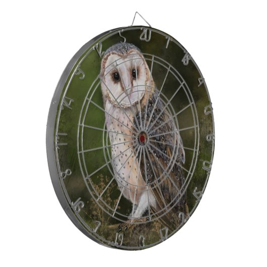 Western Barn Owl Dart Board Dartscheibe (Vorderseite Links)