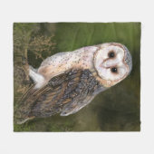 Western Barn Owl Fleece Blanket (Vorderseite (Horizontal))