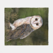 Western Barn Owl Fleece Blanket (Vorderseite (Horizontal))