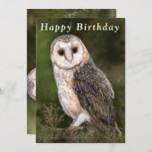 Western Barn Owl - Happy Birthday (Vorne/Hinten)