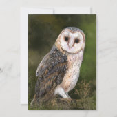 Western Barn Owl Happy Birthday Card Karte (Rückseite)
