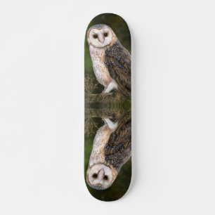 Western Barn Owl - Mignes Aquarellmalerei Skateboard