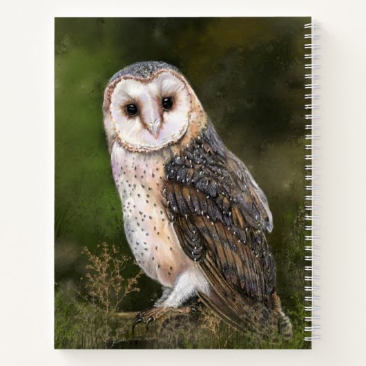 Western Barn Owl Notebook Notizblock (Rückseite)
