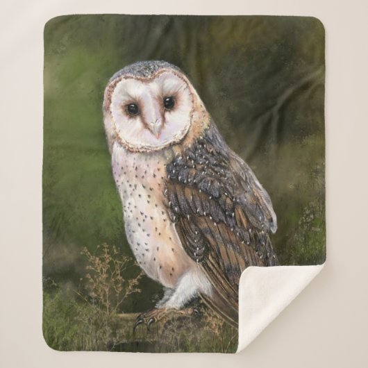 Western Barn Owl Sherpa Blanket Sherpadecke (Vorderseite)