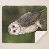 Western Barn Owl Sherpa Blanket Sherpadecke (Vorderseite (Horizontal))