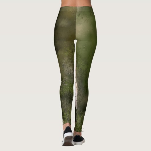Western Barn Owl - Wasserfarbenmalerei Art Leggings (Rückseite)