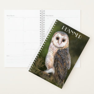 Western Barn Owl - Wasserfarbenmalerei Art Planer