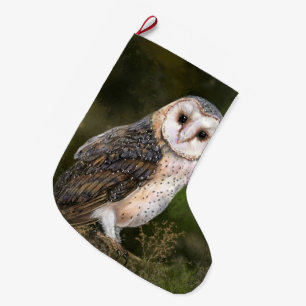 Western Barn Owl Weihnachtsgeschenk Strumpf Großer Weihnachtsstrumpf