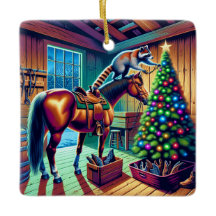 Western Barn Raccoon Dekorieren Weihnachtsbaum