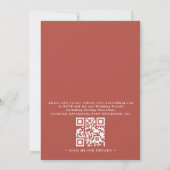 Western Barn Rustic Countryside QR Code Wedding Einladung (Rückseite)