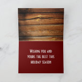 Western Barnwood Weihnachtskarte Feiertagskarte (Innenseite)