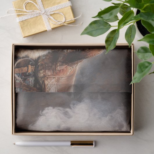 Western Baroque Ivory War Horse Tissue Paper Seidenpapier (Geschenk)