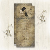 Western Barrel and Boots Hochzeitsprogramm Programm