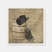 Western Barrel and Boots Wedding Napkins Serviette (Vorderseite)