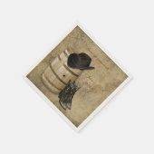 Western Barrel and Boots Wedding Napkins Serviette (Ecke)