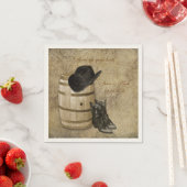 Western Barrel and Boots Wedding Napkins Serviette (Beispiel)