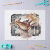 Western Barrel Racing Cowgirl Decoupage Seidenpapier (Basteln)