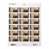 Western-Bauernhof Adressaufkleber (Vorne)