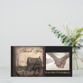 Western-Bauernhof Dankeskarte (Stehend Vorderseite)