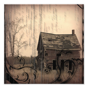 Western-Bauernhof Fotodruck